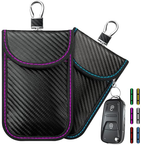 2024 Faraday Pouch for Car keys, Car Key Signal blocking Case, RFID Key Pouch Keyless Car Blocker, Anti-Theft RFID Car Key Holder Car Safety Protector