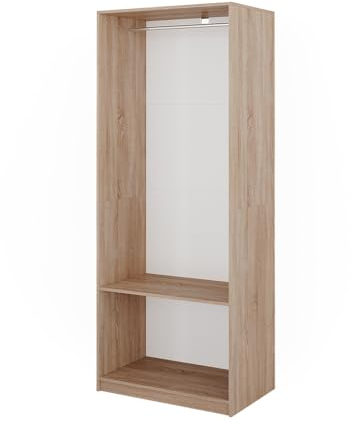 Vicco Kleiderschrank Elmo, Flügeltürenschrank, Sonoma, 80 x 200 cm