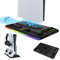 Supporto per PS5/PS5 Slim, Supporto per PS5 Slim Disc e Controller Digitale con Ventola Regolabile 3 Porte USB + 1 C e Indicatore Luminoso LED Supporto per Stazione di Ricarica per PS5 Slim