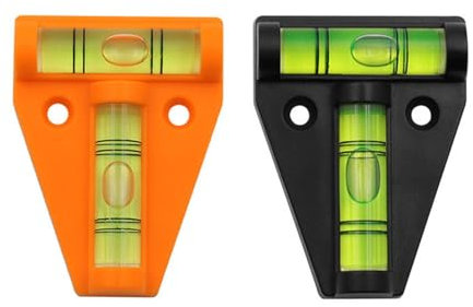 2 Stück Kreuzwasserwaage - Wasserwaage kleins, Bruchsicher Wasserdicht, T-levels Wasserwaage, Kreuzwasserwaage Pyramide, Camping Wasserwaage, Wasserwaage für Wohnwagen, Wohnmobil und Caravan