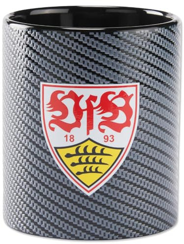 VfB Stuttgart Tasse Kaffeebecher Carbon Wappen + Digni Sticker