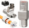 VCELINK Connettori RJ45 Senza Attrezzi, Lega di Zinco Plug RJ45 Cat 7 Schermato, Fino a 10 Gbps, Supporto per Cavo Ethernet da 22 a 24 AWG, 2 Pezzi
