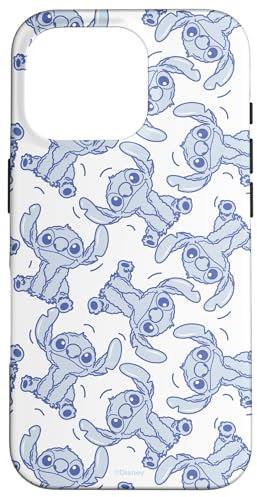 Disney Stitch Fluffy Summer Vibes Pattern Case for iPhone 16 Pro