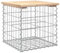 kangqiling 834335 Banc de jardin Design Gabion 43 x 44 x 42 cm Bois massif de pin, marron, marron