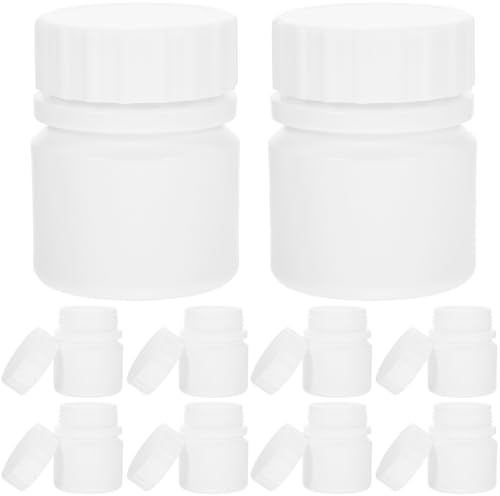 MOTHNUR 12 Stück Kleine Hdpe Medikamentenflaschen 30 ml mit Schraubverschluss Auslaufsichere Nachfüllflaschen für Unterwegs Kompakte Reisebehälter für Kapseln und Tabletten