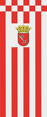 U24 Fahne Flagge Bremen mit Wappen im Hochformat Premiumqualität 150 x 600 cm