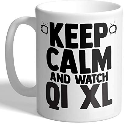 I Love Mugs - Keep Calm and Watch QI XL - Mug, Ceramic, 11fl.oz.
