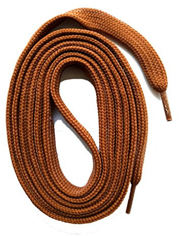 SNORS SCHNÜRSENKEL flach BRAUN 150cm, reißfest, Made in Germany, universelle Flachsenkel aus Polyester für Sportschuhe Sneaker Turnschuhe und Laufschuhe - ÖkoTex, 6mm breit