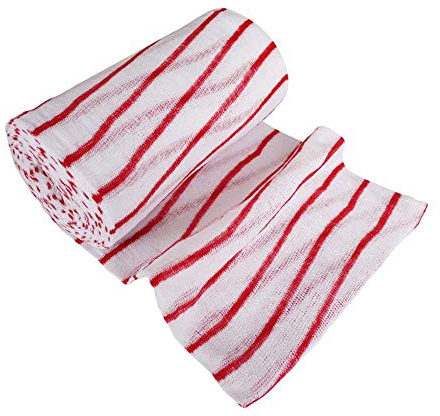 Ramon Hygiene Stockinette Roll with Red Stripe, 30 cm x 11.5 Meter, Absorbent and Durable Cleaning Cloth, Cut to Desired Length