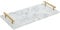 Juvale Rectangle Marble Tray with Handles (38 x 19 x 1 cm)