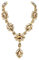 EVER FAITH Braun Strass Halskette Kristall Art Deco Kostüm Schmuck Lätzchen Statement Chunky Collier Kette für Damen Mädchen