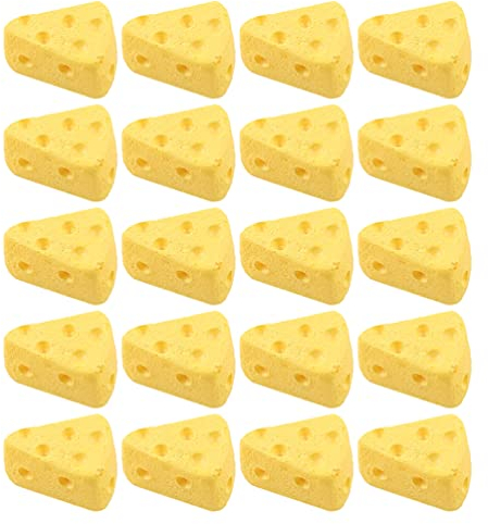 TOYANDONA Gefälschte Käse Spielzeug 50Pcs Küche Lebensmittel Käse Simulation Käsekuchen Lebensmittel Figurinres für Handgemachte Schule Wohnkultur Mini Käse Ornament
