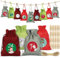 Sprinlot Adventskalender zum Befüllen Säckchen, 24 Weihnachtskalender Stoffbeutel, Adventskalender Säckchen Wiederverwendbar, Weihnachtskalender Jutesäckchen, Adventskalender Stoffsäckchen