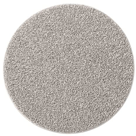 Taracarpet Shaggy-Teppich Hochflor Langflor waschbar ideal für Wohnzimmer, Schlafzimmer und das Kinderzimmer sehr weich und einfarbig Uni grau 120x120 cm rund