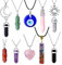 XIANNVXI 10 Pcs Crystal Necklaces for Women Amethyst Evil Eye Chakra Moon Sun Rose Quartz Obsidian Healing Gemstone Stone Pendant Ladies Necklaces Vintage Jewellery