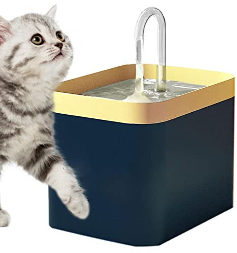 Douce Ciotola per Acqua Fontana per Gatti,Fontana Automatica per Animali Domestici Ultra silenziosa da 1,5 Litri | Fontana d'Acqua Ricaricabile per Gatti, Cani di Piccola Taglia e Uccelli