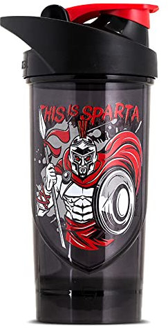Shieldmixer This is Sparta Shaker Pro Classic Shaker protéiné 300 ml, pour boissons protéinées et sportives, accessoire de gym, noir, shaker pour le sport