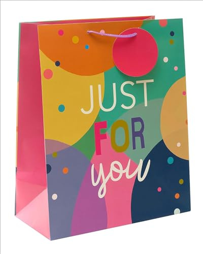 Just for You Colourful Large Gift Bag with Tag Gift Wrapping Essentials 689187