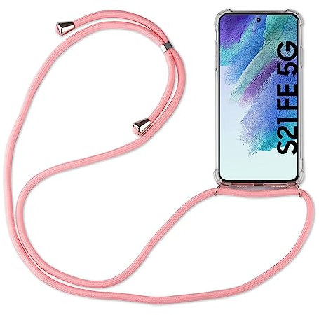 betterfon Hülle Kompatibel mit Samsung Galaxy S21 FE | Handykette Smartphone Halskette Hülle mit Band | Handyhülle mit Kordel zum Umhängen Kompatibel für Galaxy S21 FE | Rosa