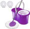 360 FLOOR MAGIC SPIN MOP BUCKET SET MICROFIBER WITH 2 MOP HEAD PADS + BRUSH NEW (Purple)