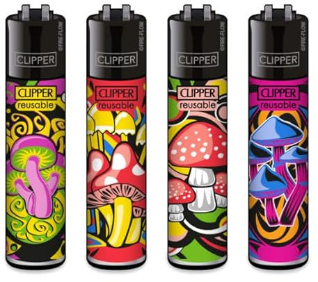 Clipper® Feuerzeug - Neue Motive 2023 + Crystal Balls (Mushrooms)