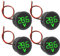 4 Stücke DC Voltmeter, Digital Voltmeter DC Wasserdichtes Digitalanzeige Voltmeter LED Anzeige Spannungsmesser für Auto Motorrad ATV SUV LKW Marine (Grün)