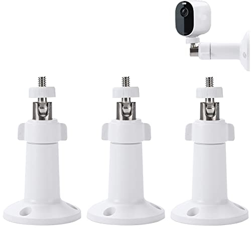 3 Piezas Soporte de Cámara de Seguridad Ajustable Cámara de Seguridad Montaje de Pared Soporte de Pared de Seguridad Ajustable para Uso Interior Y Exterior para Cámaras de Seguridad Domésticas(Blanco)