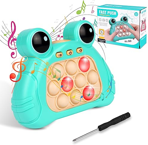 Ainiv Pop it Fidget Spielzeug, Fidget Ball Toys mit Musik, Puzzle-Spielmaschine Game Controller Bubble Sensory Fidget Toy, Elektronisches Sensorspiel für frühe Entwicklung und Konzentrationstraining