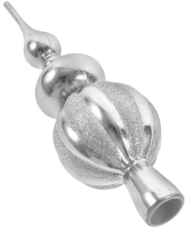 Beatifufu Christbaumschmuck, kugelförmige Weihnachtsbaumspitze, Ornament, Weihnachtsbaum-Endstück, Glas-Stern, mundgeblasen, Weihnachtsbaumspitze, Zylinderhut, einzigartiger 3D-Kunststoff,