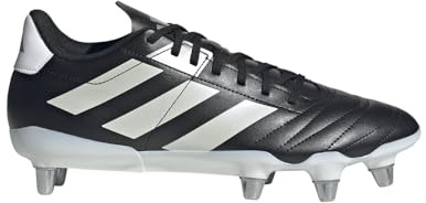adidas Unisex-Adult Kakari SG Rugby Boots Rugby Shoe, Black/Zero Metallic/Silver Metallic, 9 Women/10 Men