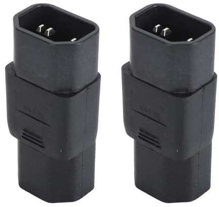 Cuifati 2er-Pack IEC320-C14-Stecker auf Nema 5-15R PDU-USV-Verlängerungs-Netzstecker-Adapter, IEC-C14-Stecker auf Nema 5-15R US 3-Pin-Buchse