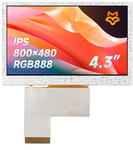LUCKFOX 4.3inch IPS LCD Panel(Without PCB), RGB Interface Display Screen, 800x480 High Resolution, Full Color, 160° Wide Viewing Angle, for Miniature TVs, GPS Devices, Game Consoles, Car Displays...