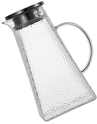 KICHOUSE Marteau Bouteille D'eau Froide Pichet Pour Boissons Cuisine Bouilloire D'eau Froide Pichet En Verre Avec Couvercle Modèle De Marteau Pichet Pour Eau Restaurant Conteneur