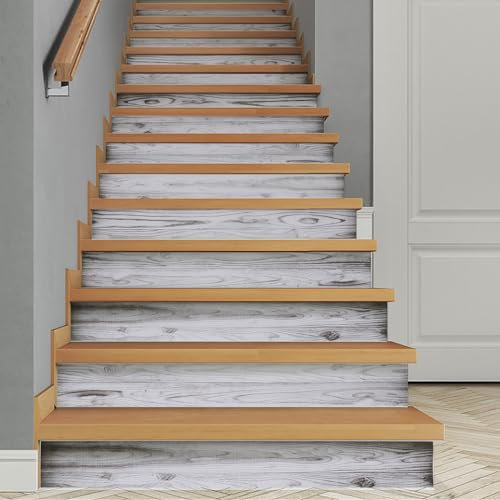 Autocollants D'escalier,14PCS 100x18cm Auto-adhésif Imperméable Contremarche Escalier Autocollant,Stickers Adhésifs Escalier,Removable Wallpaper Mural House Home Decor