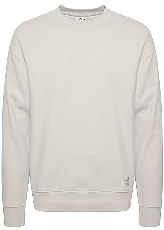 !Solid SDLenz Herren Sweatshirt Pullover Pulli mit Rundhalsausschnitt Langarm Rippbündchen Regular fit, Größe:L, Farbe:Oatmeal (130401)