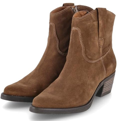 Apple of Eden Damen Stiefeletten Evie 80 braun Rauleder Westernstil, Größe:38, Farbauswahl:braun
