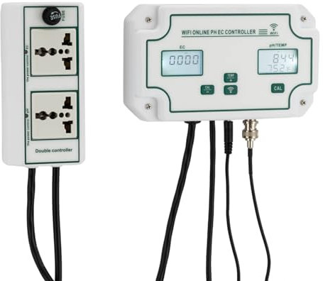 Guardian Monitor Connect pH/Temp/EC Wasserqualitätsmonitor 220V Multifunktionale Prüfung Intelligentes Alarmsystem für Garten Dünger Wasser Gewächshaus Tank & Hydrokultur System