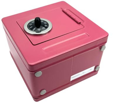 Kinderbank – Geldautomaten- | 2-stellige Zahlenkombination, großer Safe für Kinder, Geldspar-Organizer aus Metall für Sicherheit Hopweik