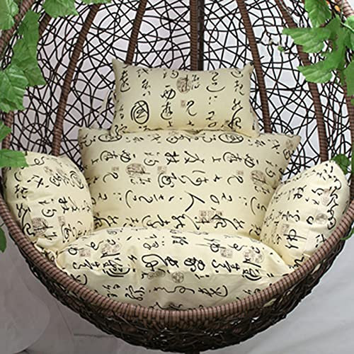 Egg Chair Hanging Basket Seat Cushion for Patio Indoor Outdoor Swing Egg Chair Pad Replacement for Bedroom Without Stand Included