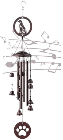 Breeshy Windspiele für Draußen, Erinnerungsgeschenke/Geschenke zum Umzug, Windspiele Aus Metall für Draußen und Drinnen, Hund