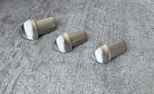 Ecke Eckstück für Fliesenschiene Viertelprofil aus V2A Edelstahl gebürstet und glänzend (gebürstet, 8mm)