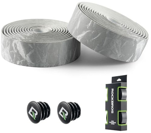 ROCKBROS Lenkerband Rennrad, 2 Rollen Rennrad Lenkerband, Super Lang 220cm und Dicke 3mm, Griffband Selbstklebend für MTB Gravel und Urban Cycling, Grau