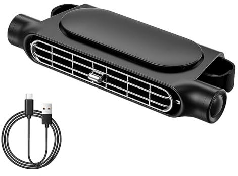 NAVESO USB Car Fan With 3 Speeds - Portable Electric Vehicle Cooling Fan - Silent and Powerful