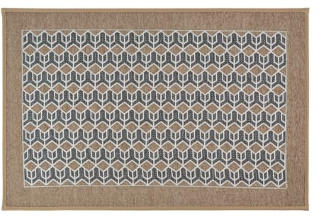JVL Allure Machine Washable Entrance Doormat, 50x75cm - Beige