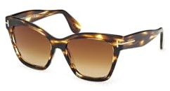 Tom Ford Unisex Adulto Elvira Gafas, Coloured Havana, 55