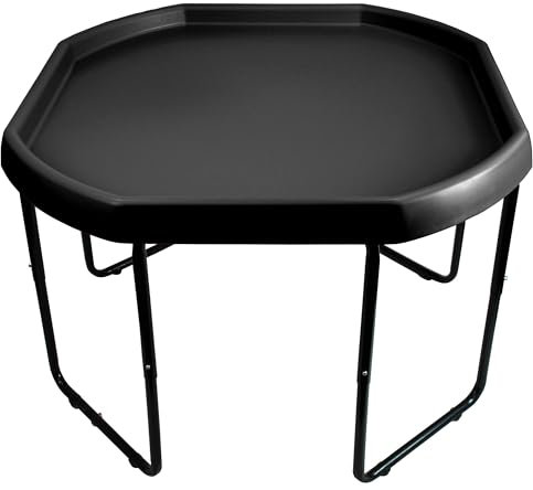 Large Black 100cm Plastic Activity, Sand & Water Mixing Play Tray with Stand Adjustable to 3 Heights.