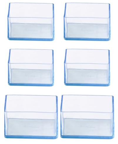 YKAFADE Lot de 16 embouts de protection rectangulaires en silicone pour pieds de chaise - 15 x 30 mm - Protection de sol pour pieds de chaise - Pour sols en bois dur