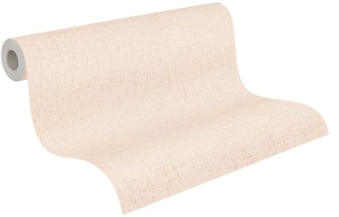 Livingwalls CosmoLiving Textured Non-Woven Wallpaper in Pink, Beige, Green – 10,05 x 0,53 m Solid Colour Wallpaper by Cosmopolitan – 790666