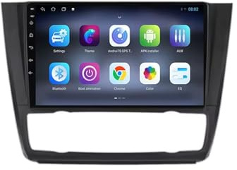 Double din android 14 car stereo 9 Touchscreen for BMW 1-Series E88 E82 E81 E87 2004-2011 with Carplay, GPS Navigation, AHD Backup Camera Steering Wheel Controls FM Radio/Bluetooth/USB(D2 6+128G)