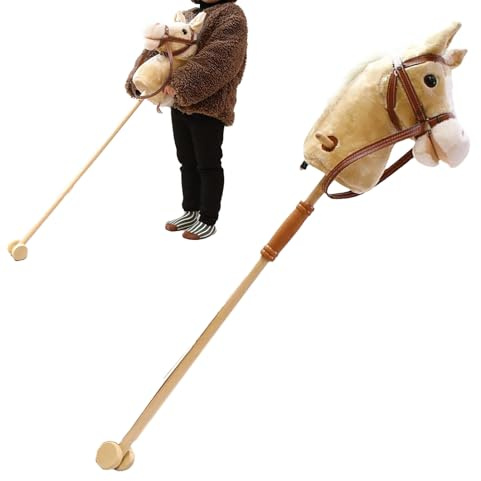Palaufr Steckenpferd,Plüsch Steckenpferd Mit Wiehergeräusch | Mit Sound Für Kinder Rollenspiel Zuhause Innenbereich Kindergarten Cowgirl Weihnachten Geburtstag